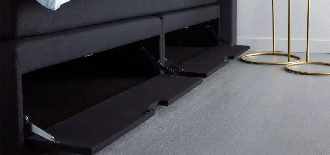 Bed met opbergruimte